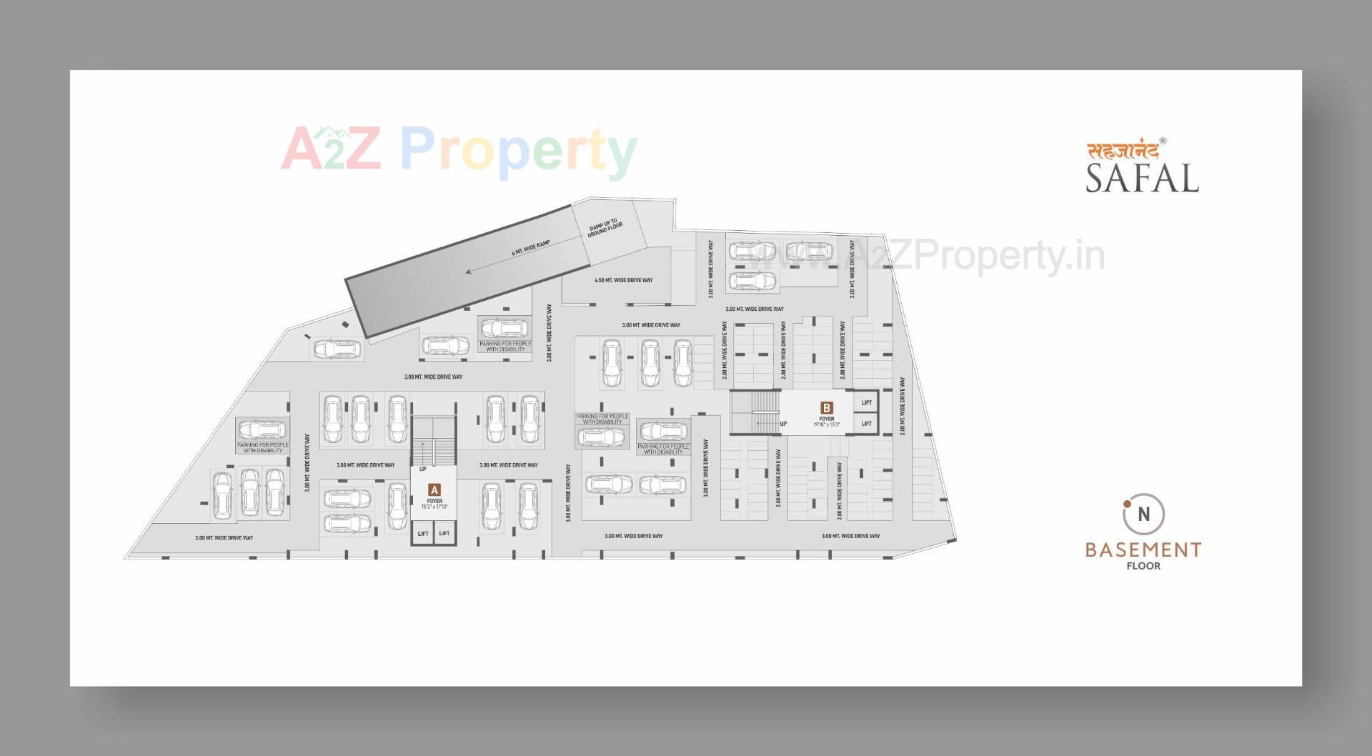 Layout of real estate project Sahjanand Safal located at Uvarsad, Gandhinagar, Gujarat