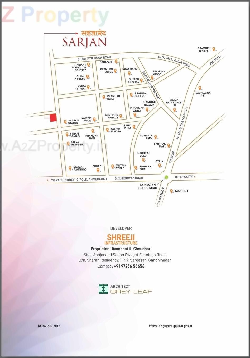  of real estate project Sahjanand Sarjan located at Sargasan, Gandhinagar, Gujarat