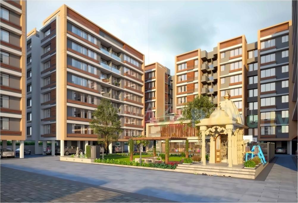 3D Elevation of real estate project Sai Exotica located at Nana-chiloda, Gandhinagar, Gujarat