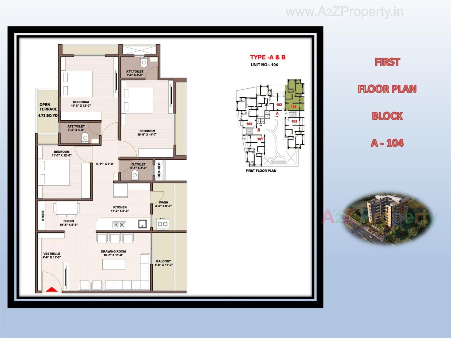 Layout of real estate project Sai Flora located at Chiloda, Gandhinagar, Gujarat