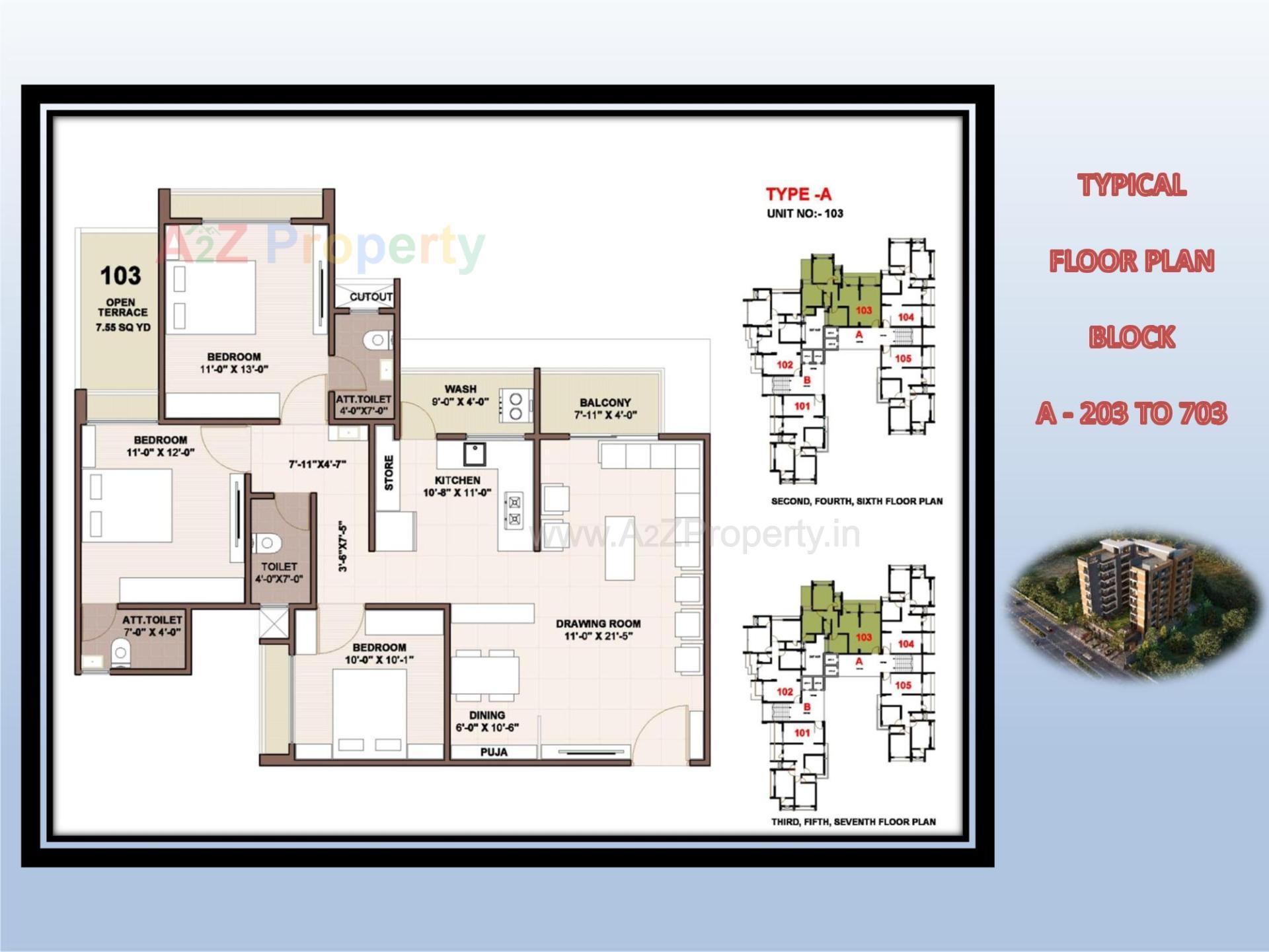 Layout of real estate project Sai Flora located at Chiloda, Gandhinagar, Gujarat