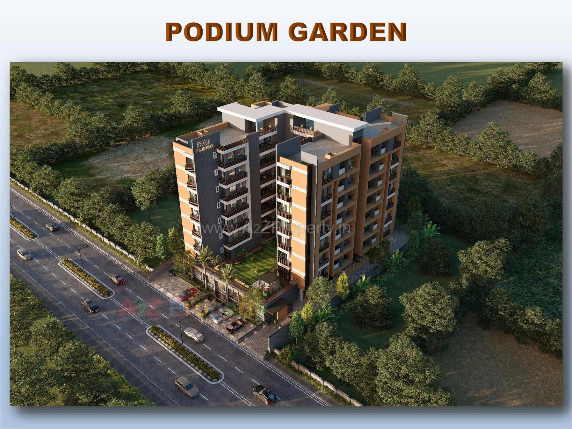3D Elevation of real estate project Sai Flora located at Chiloda, Gandhinagar, Gujarat