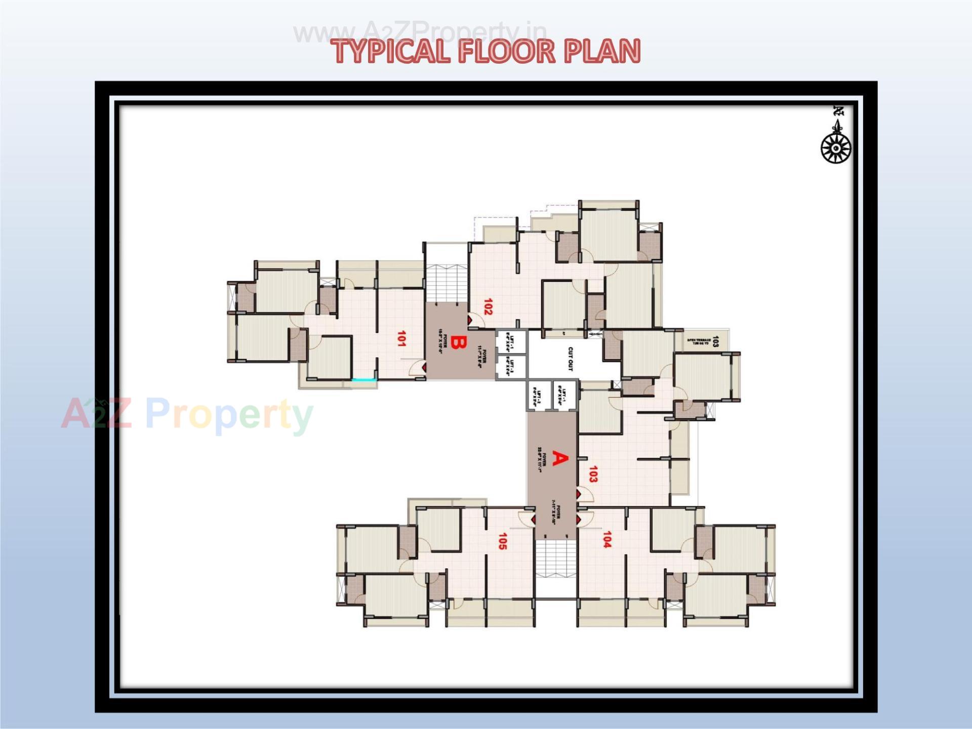 Layout of real estate project Sai Flora located at Chiloda, Gandhinagar, Gujarat