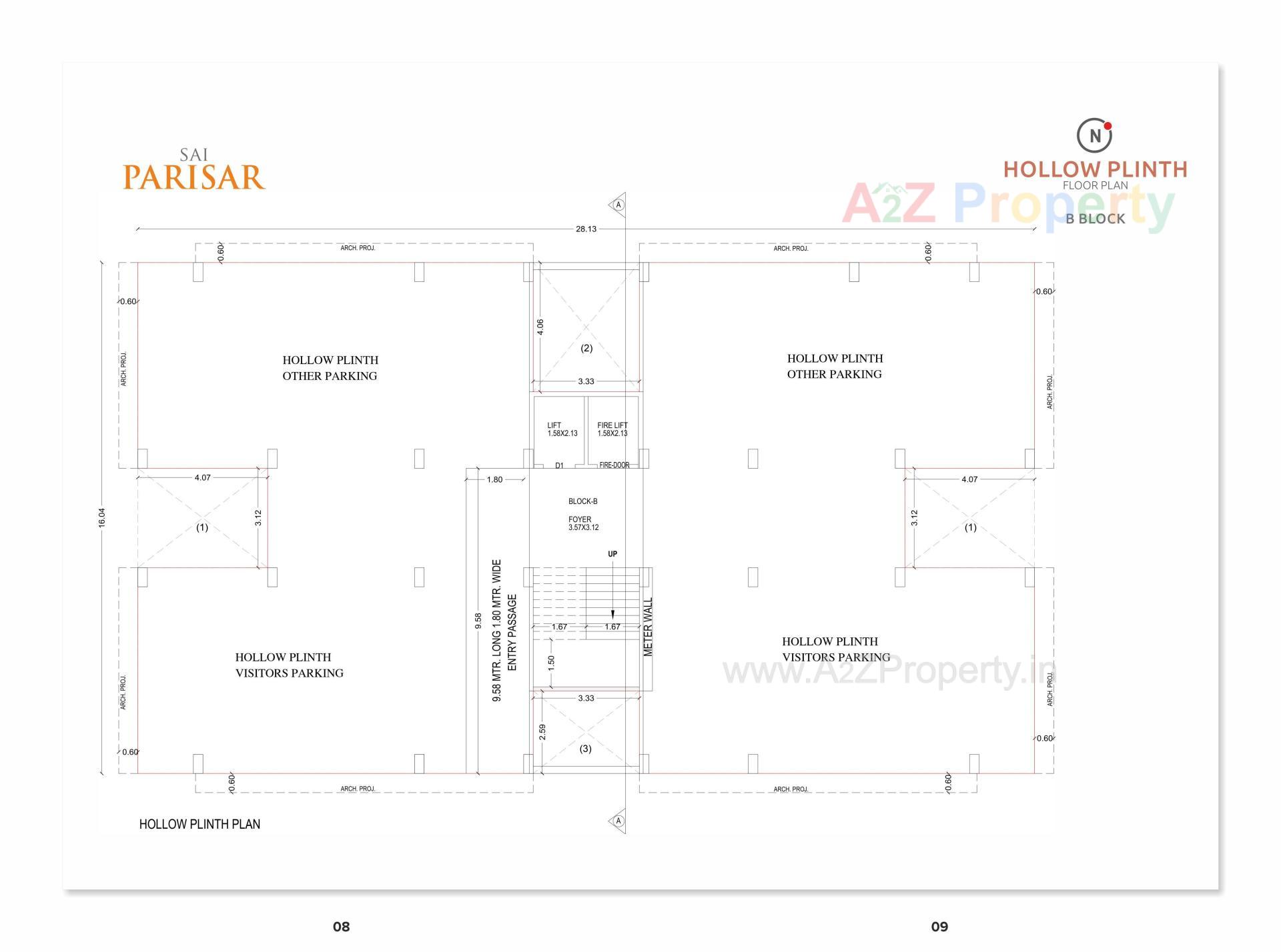 Layout of real estate project Sai Parisar located at Chiloda, Gandhinagar, Gujarat