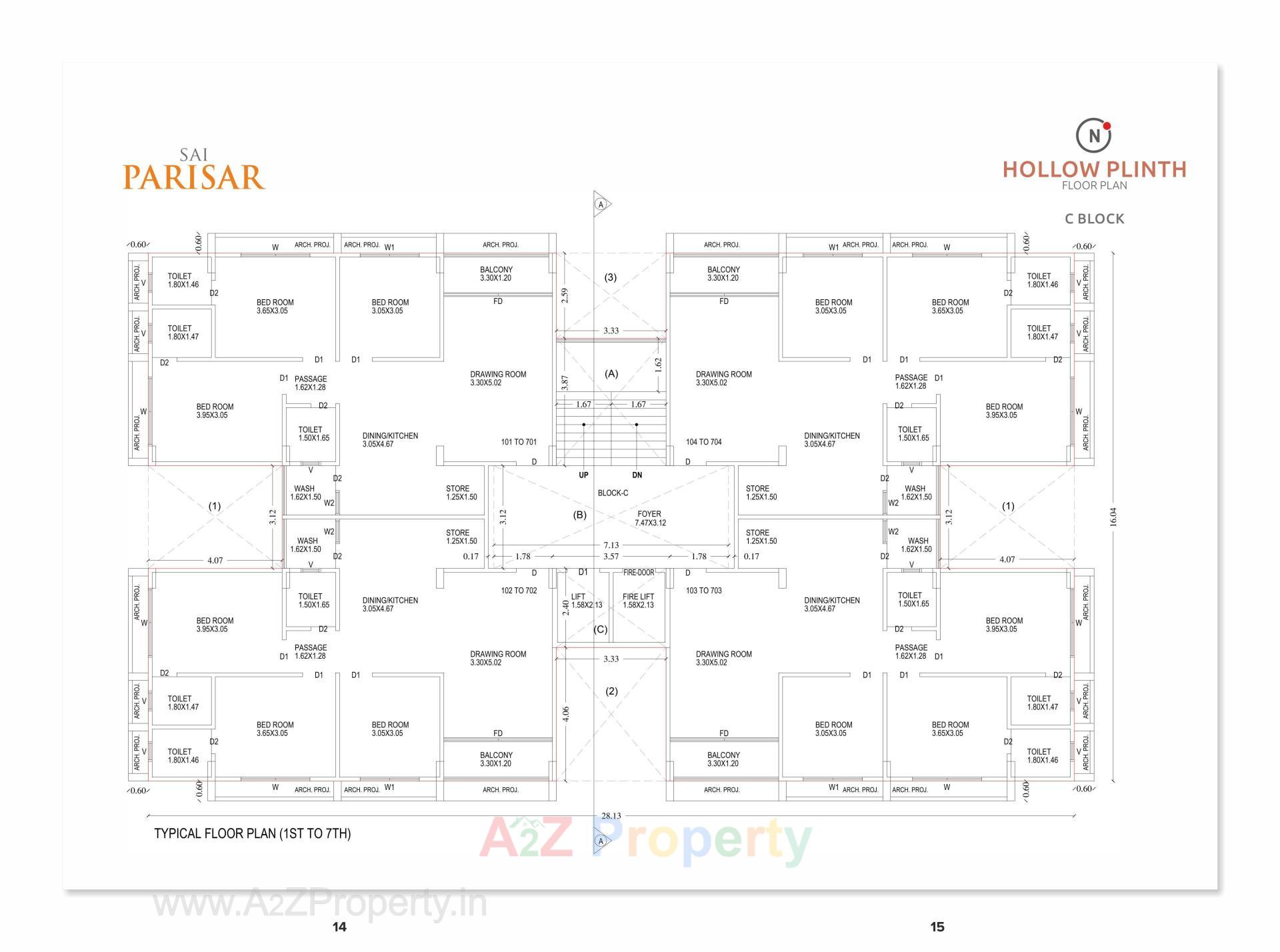 Layout of real estate project Sai Parisar located at Chiloda, Gandhinagar, Gujarat