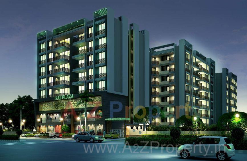 3D Elevation of real estate project Sai Residency` located at Chiloda, Gandhinagar, Gujarat
