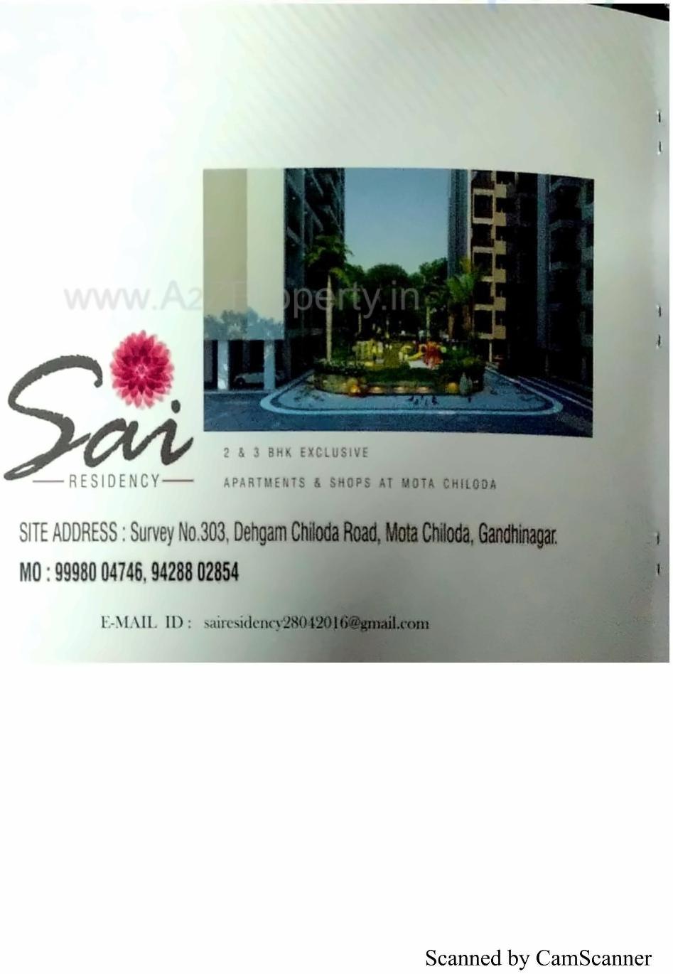  of real estate project Sai Residency` located at Chiloda, Gandhinagar, Gujarat