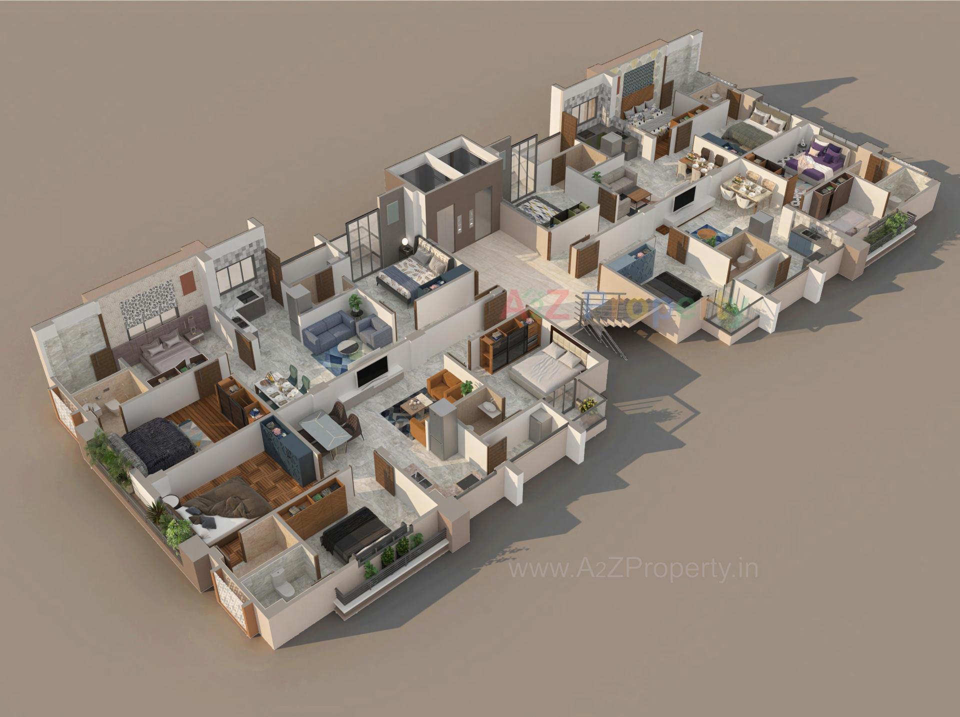 Layout of real estate project Saket Heaven located at Chiloda, Gandhinagar, Gujarat