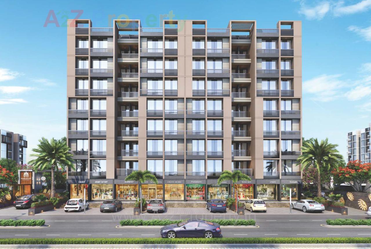 3D Elevation of real estate project Samanvay Residency located at Sama, Gandhinagar, Gujarat