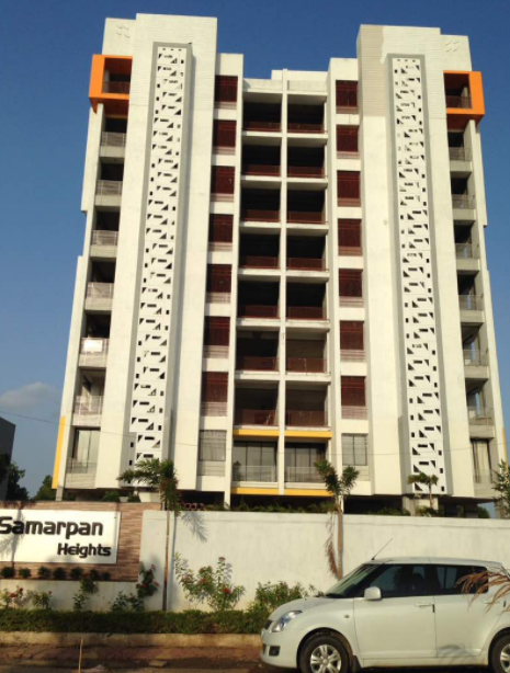 3D Elevation of real estate project Samarpan Heights located at Kudasan, Gandhinagar, Gujarat