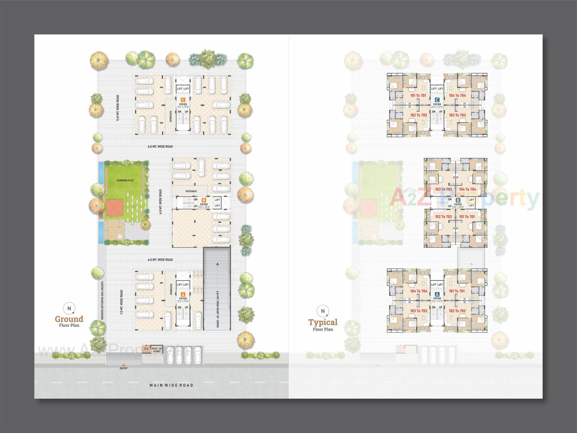 Layout of real estate project Samarth Royal located at Uwarsad, Gandhinagar, Gujarat