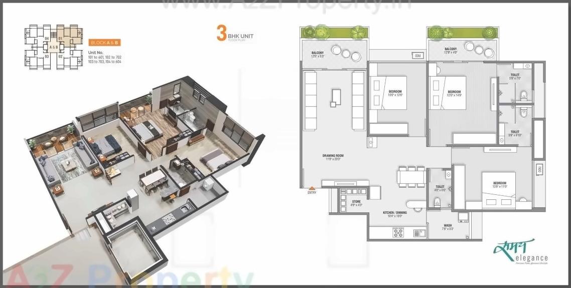 Layout of real estate project Samay Elegance located at Koba, Gandhinagar, Gujarat