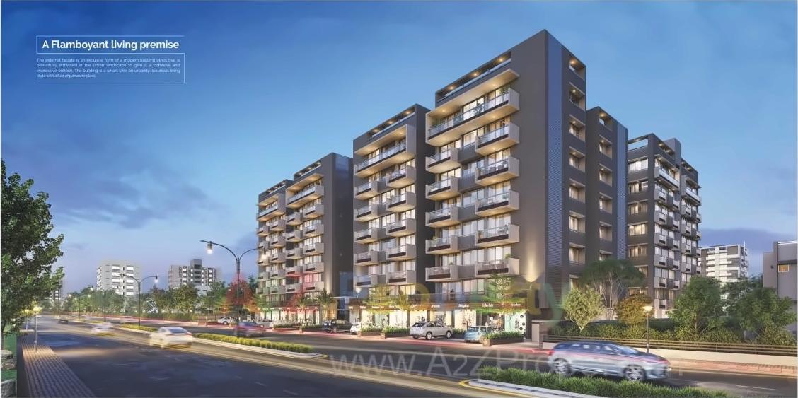 3D Elevation of real estate project Samay Elegance located at Koba, Gandhinagar, Gujarat