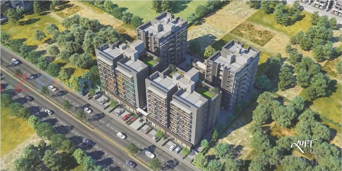 3D Elevation of real estate project Samay Elegance located at Koba, Gandhinagar, Gujarat
