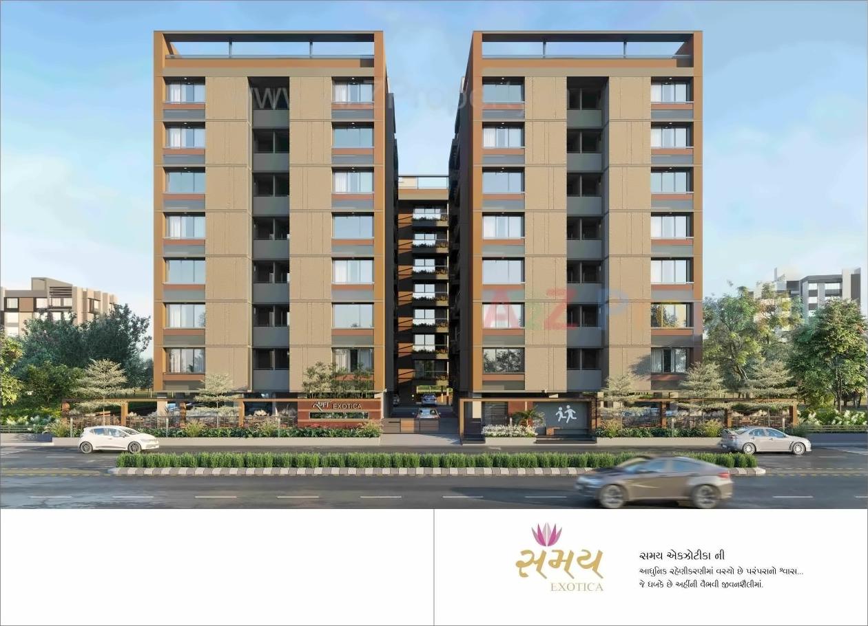 3D Elevation of real estate project Samay Exotica located at Nana-chiloda, Gandhinagar, Gujarat