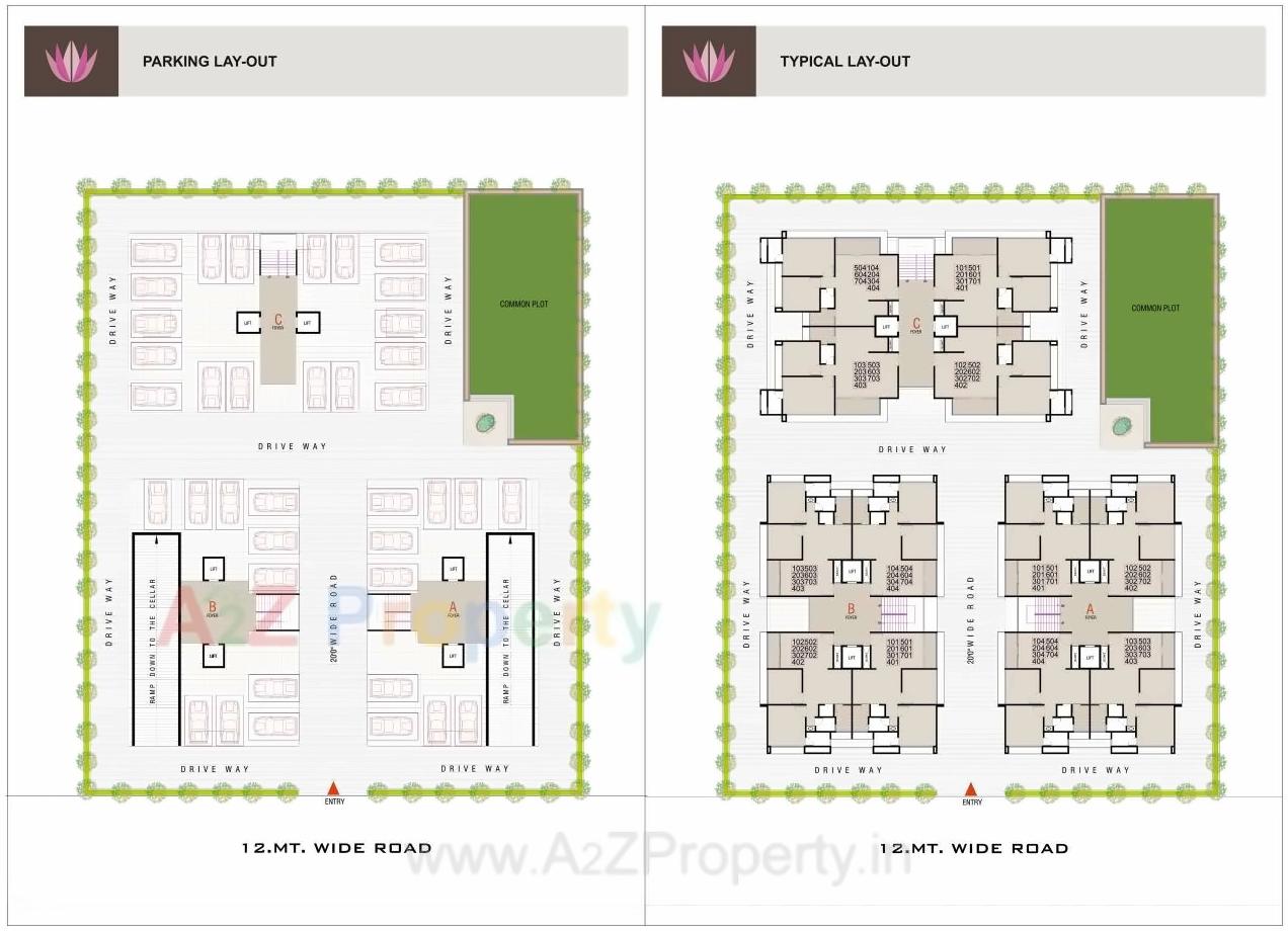 Layout of real estate project Samay Exotica located at Nana-chiloda, Gandhinagar, Gujarat