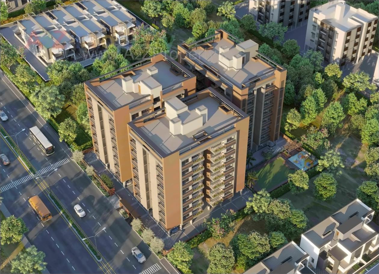 3D Elevation of real estate project Samay Exotica located at Nana-chiloda, Gandhinagar, Gujarat