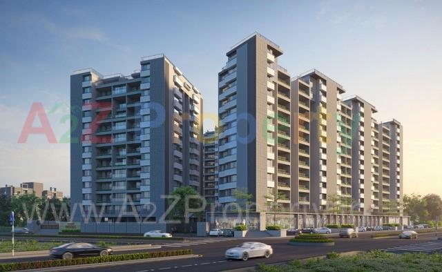 3D Elevation of real estate project Sampad Woods located at Koteshwar, Gandhinagar, Gujarat