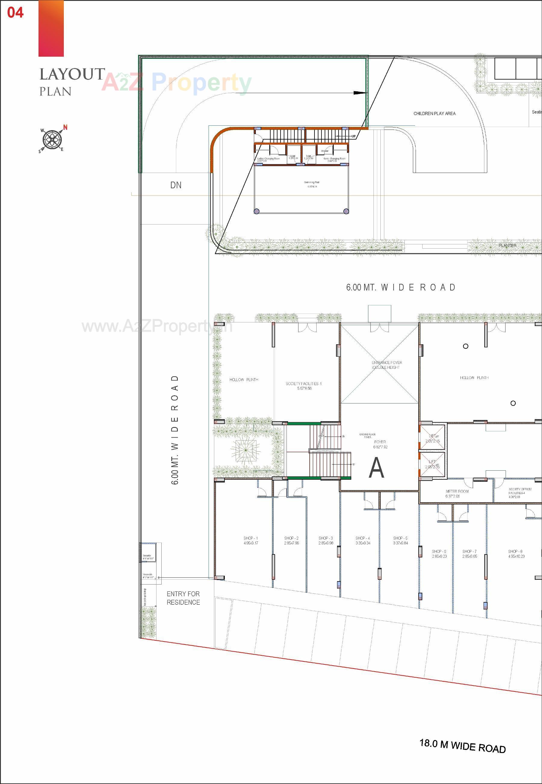 Layout of real estate project Samved Amara located at Sargasan, Gandhinagar, Gujarat