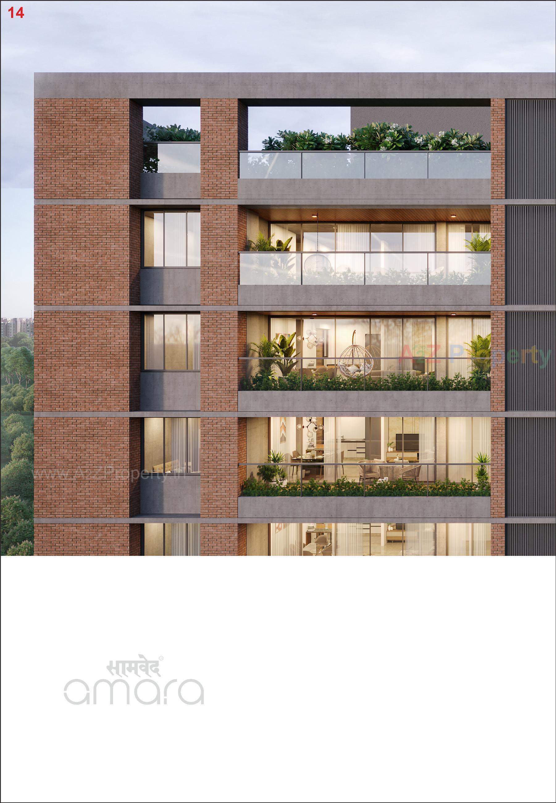 3D Elevation of real estate project Samved Amara located at Sargasan, Gandhinagar, Gujarat