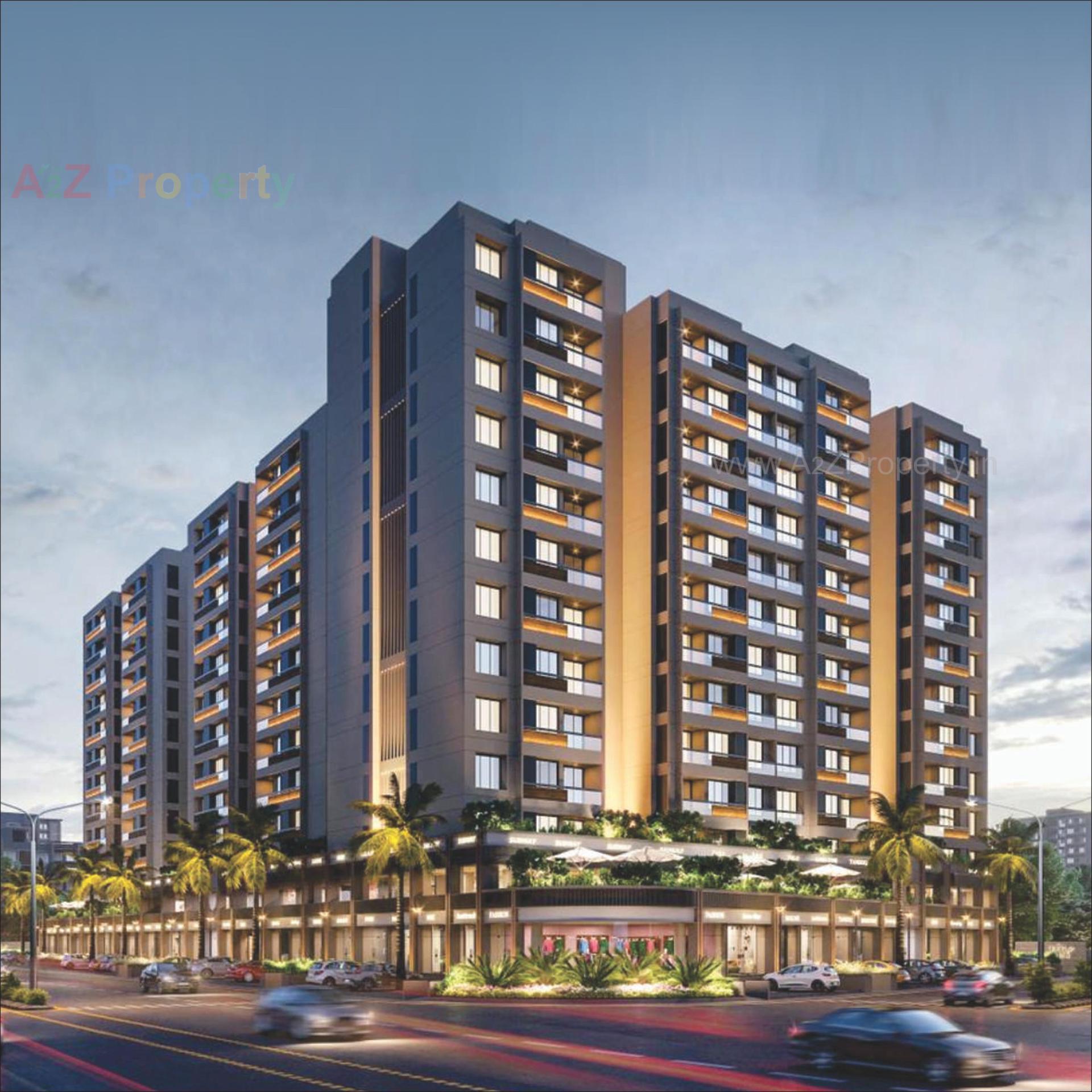 3D Elevation of real estate project Samved Dreams located at Sargasan, Gandhinagar, Gujarat