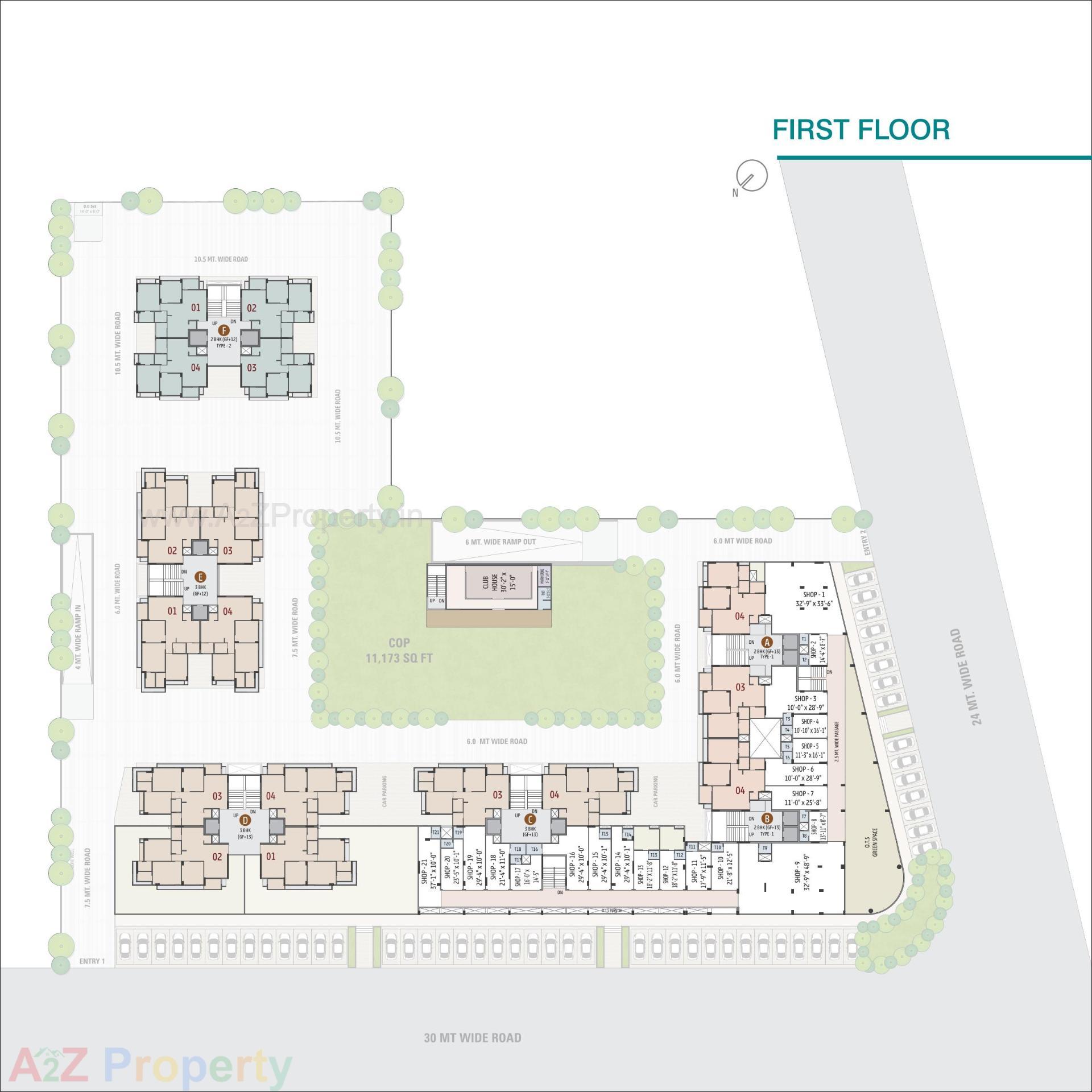 Layout of real estate project Samved Dreams located at Sargasan, Gandhinagar, Gujarat