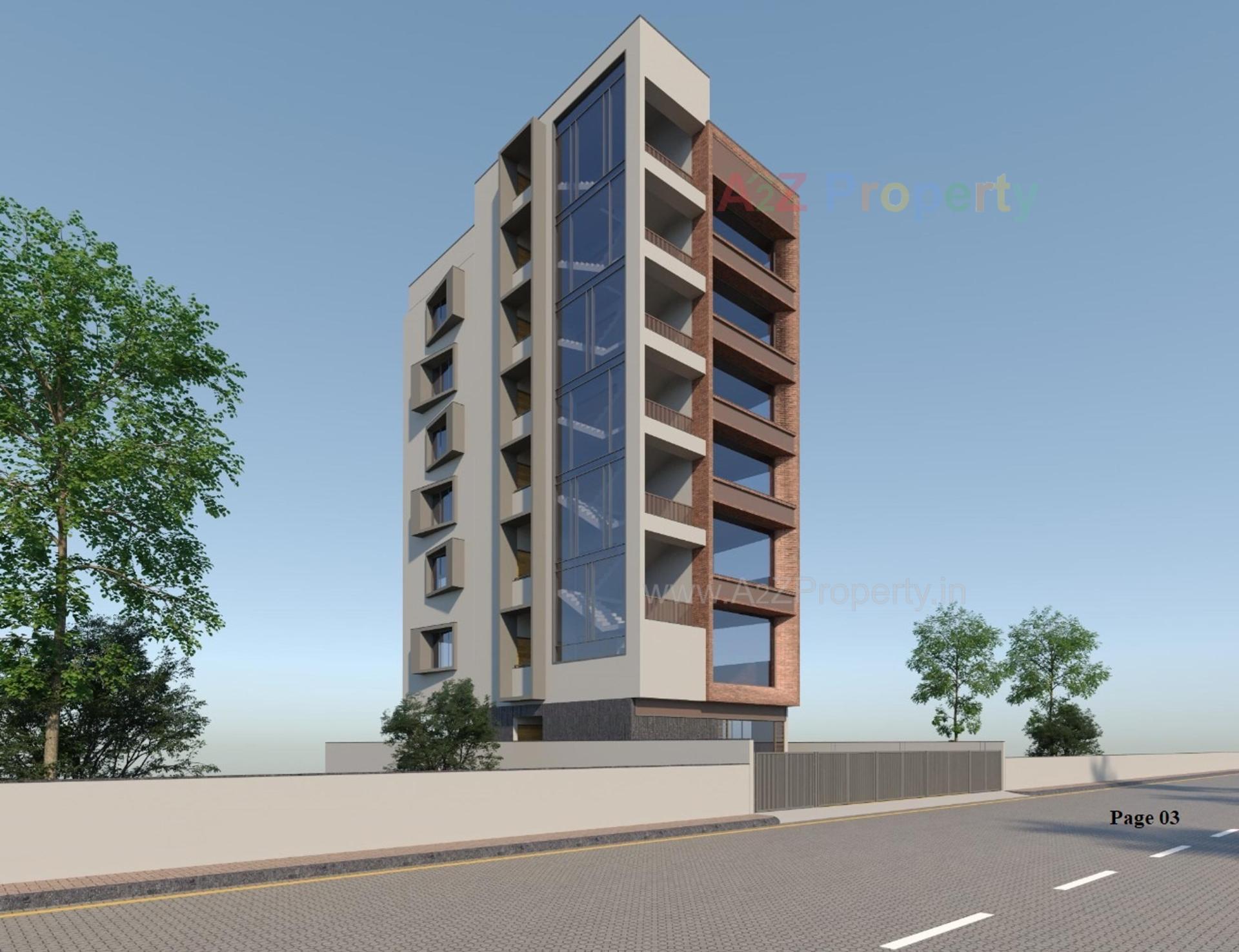 3D Elevation of real estate project Sanay 70 located at Zundal, Gandhinagar, Gujarat