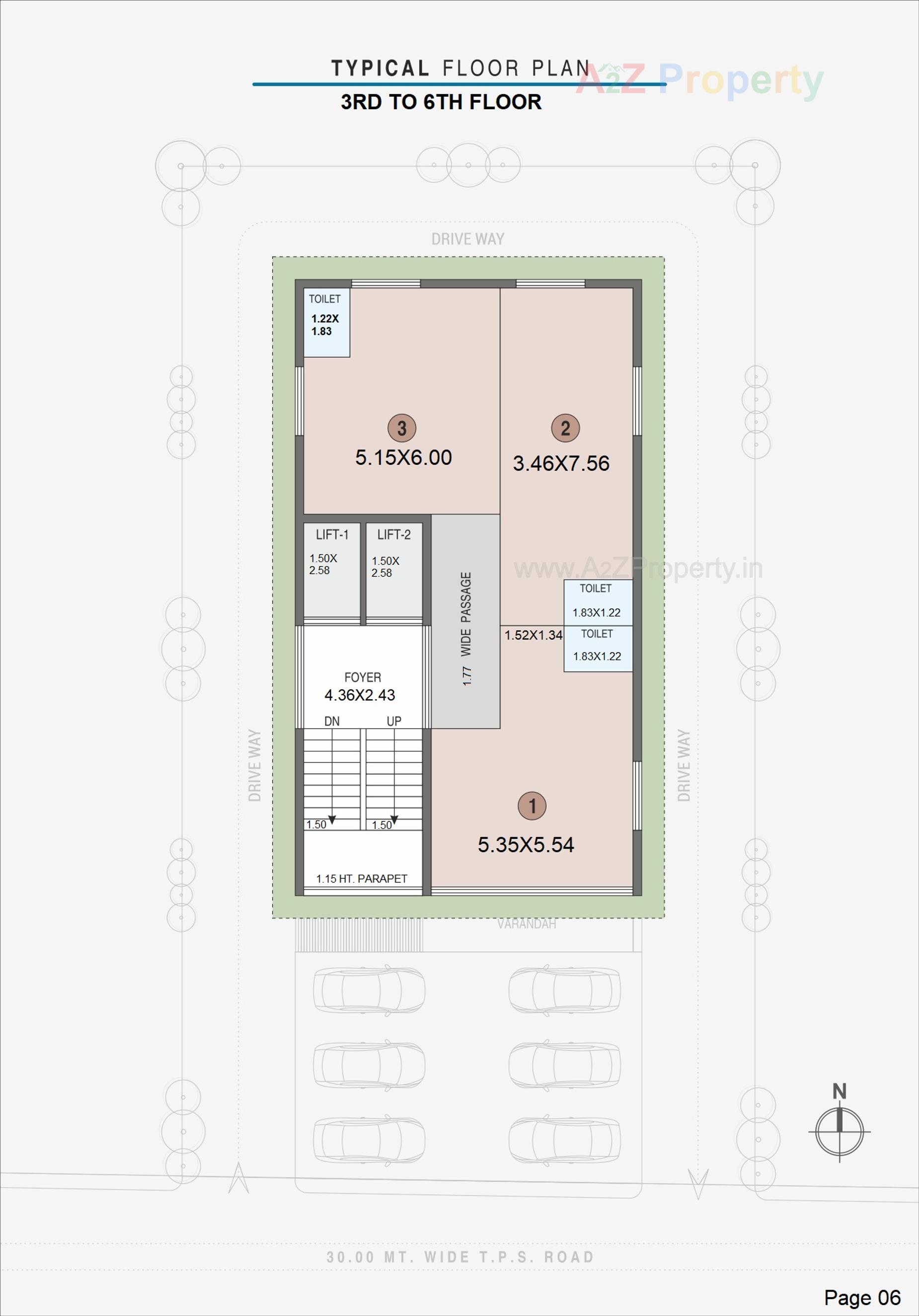 Layout of real estate project Sanay 70 located at Zundal, Gandhinagar, Gujarat