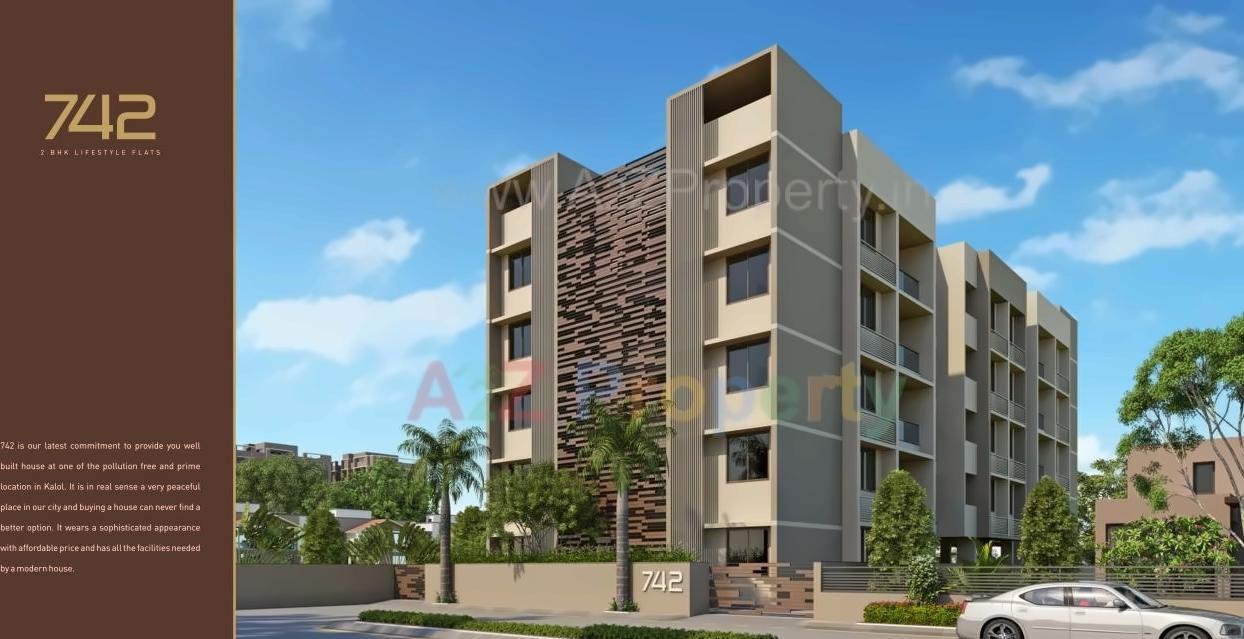 3D Elevation of real estate project Sanidhya located at Borisana, Gandhinagar, Gujarat