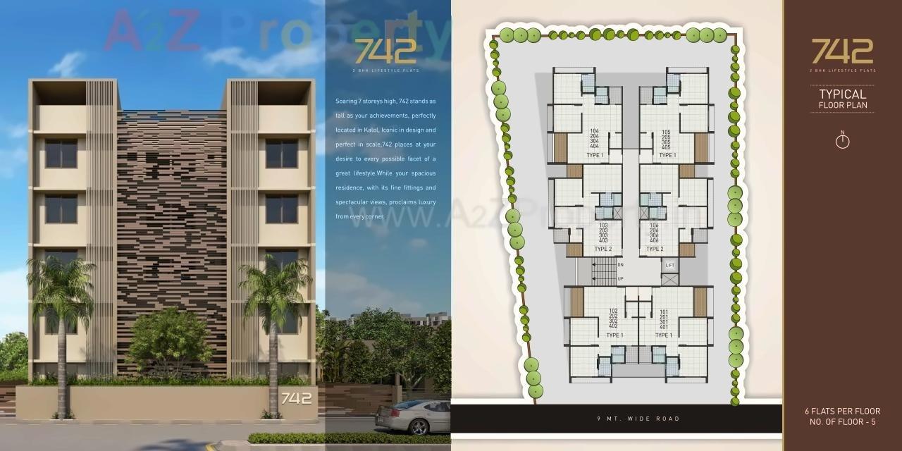 Layout of real estate project Sanidhya located at Borisana, Gandhinagar, Gujarat