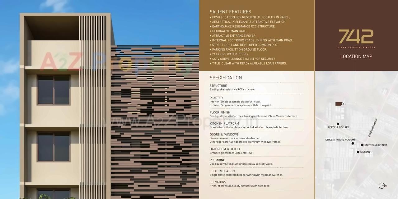 3D Elevation of real estate project Sanidhya located at Borisana, Gandhinagar, Gujarat