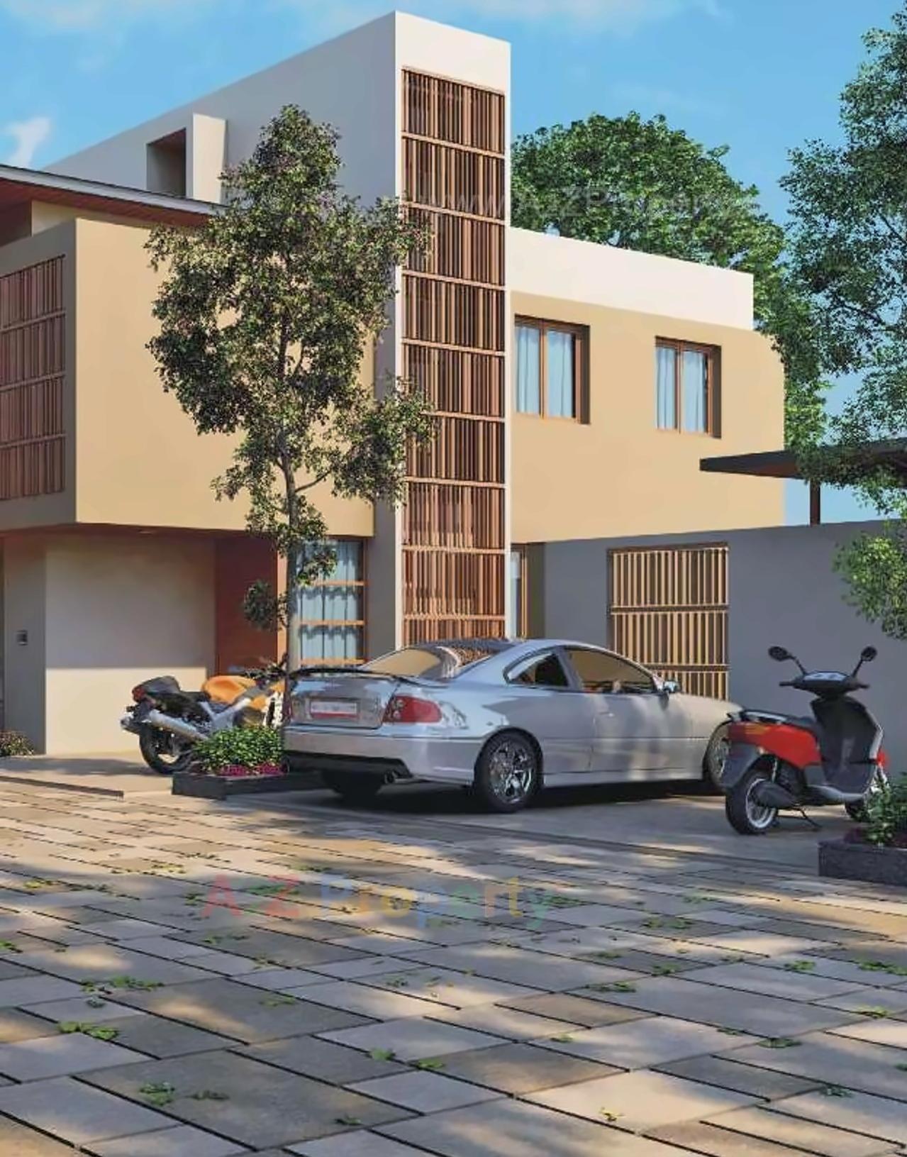 3D Elevation of real estate project Sanidhya located at Borisana, Gandhinagar, Gujarat