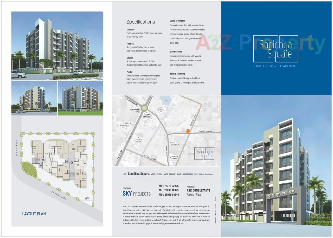  of real estate project Sanidhya Square located at Chiloda, Gandhinagar, Gujarat