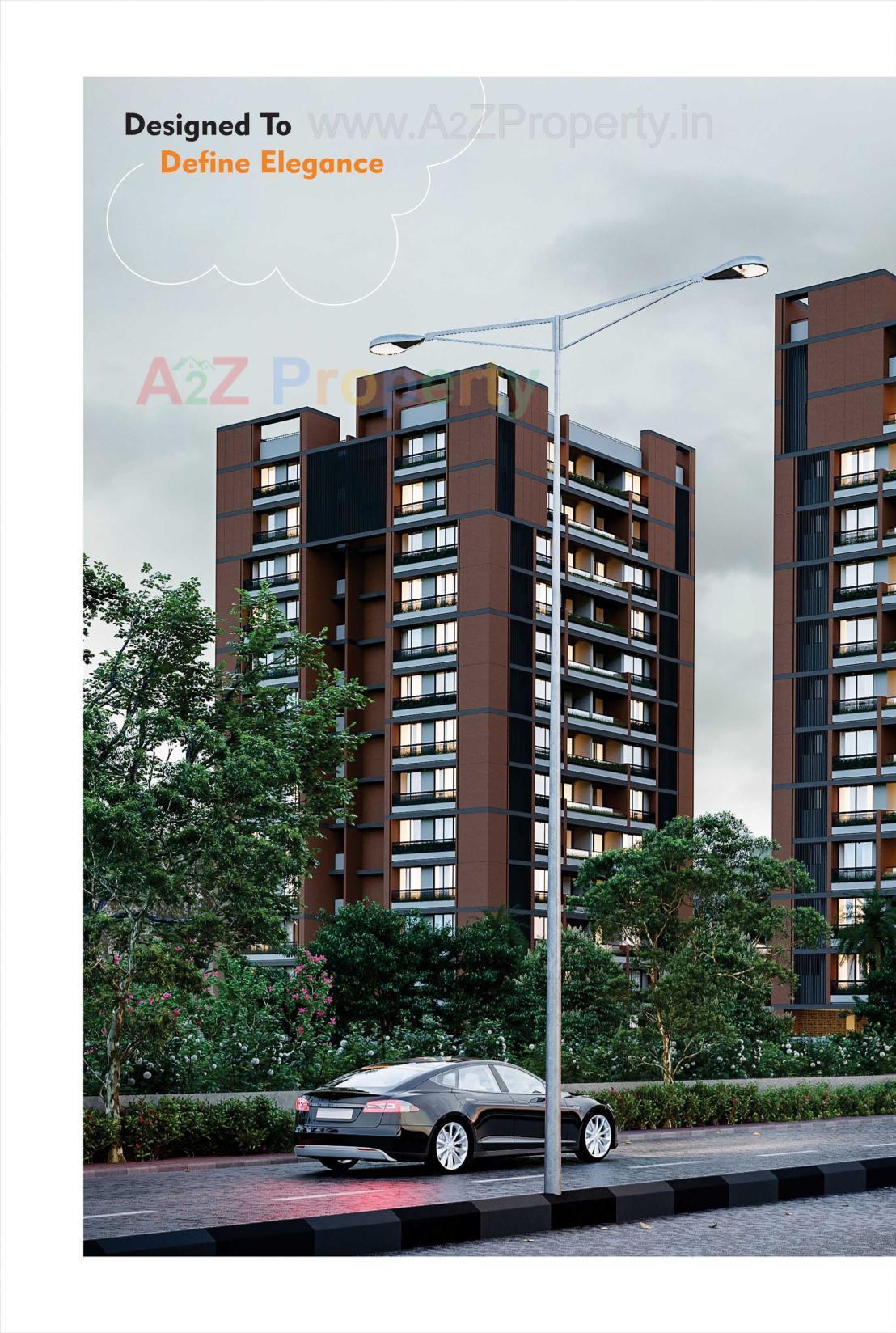 3D Elevation of real estate project Sanidhya located at Gandhinagar, Gandhinagar, Gujarat