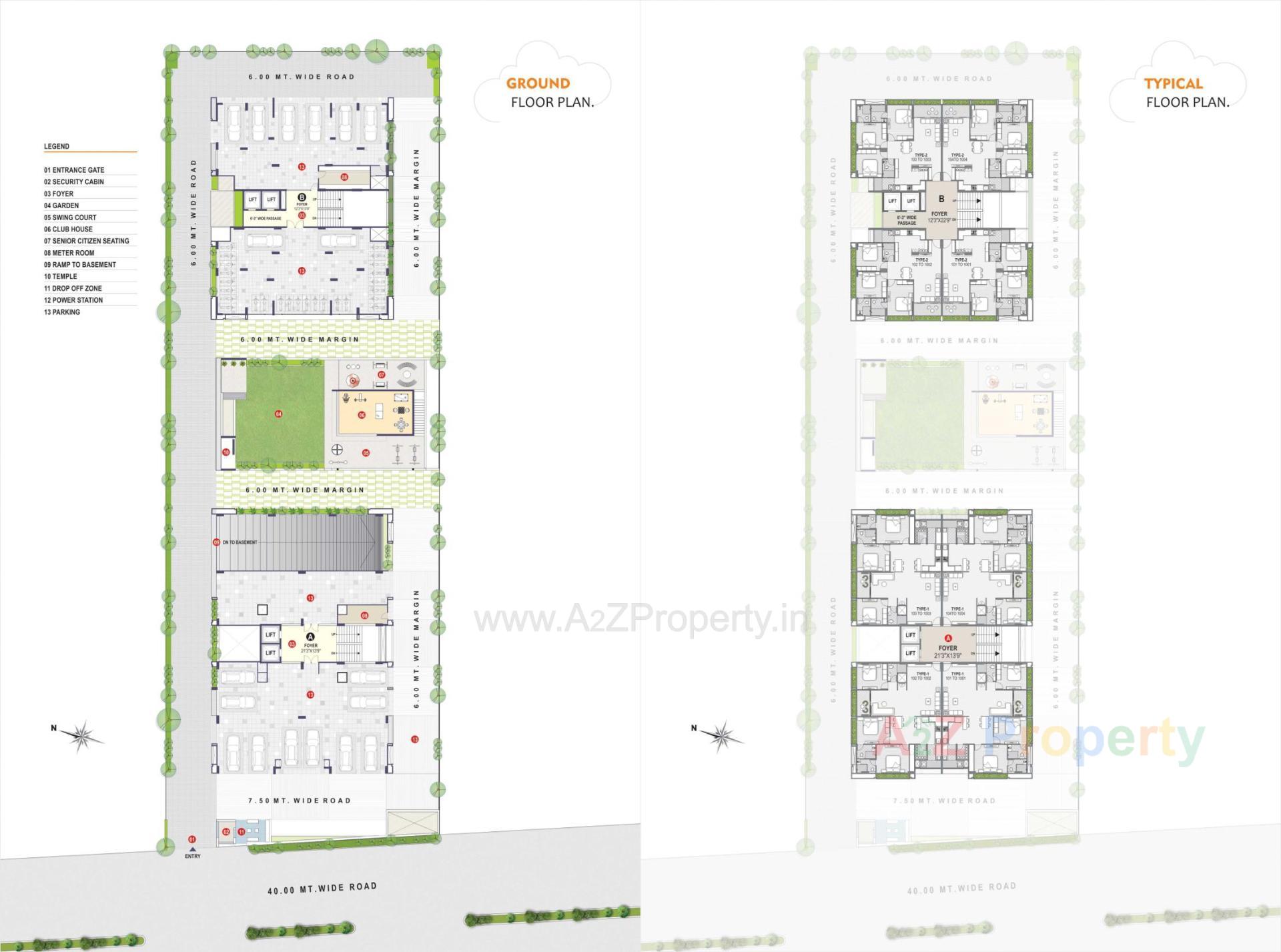 Layout of real estate project Sanidhya located at Gandhinagar, Gandhinagar, Gujarat