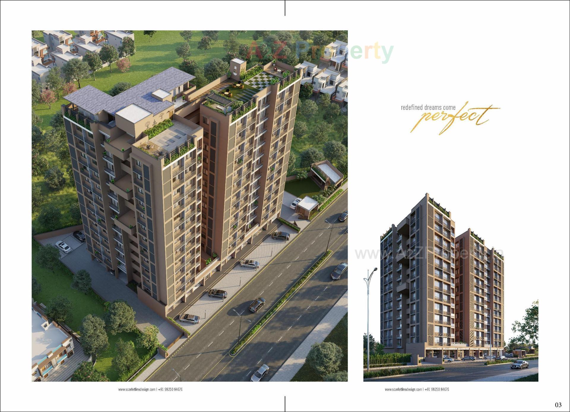 3D Elevation of real estate project Sankalp Green located at Koteshwar, Gandhinagar, Gujarat