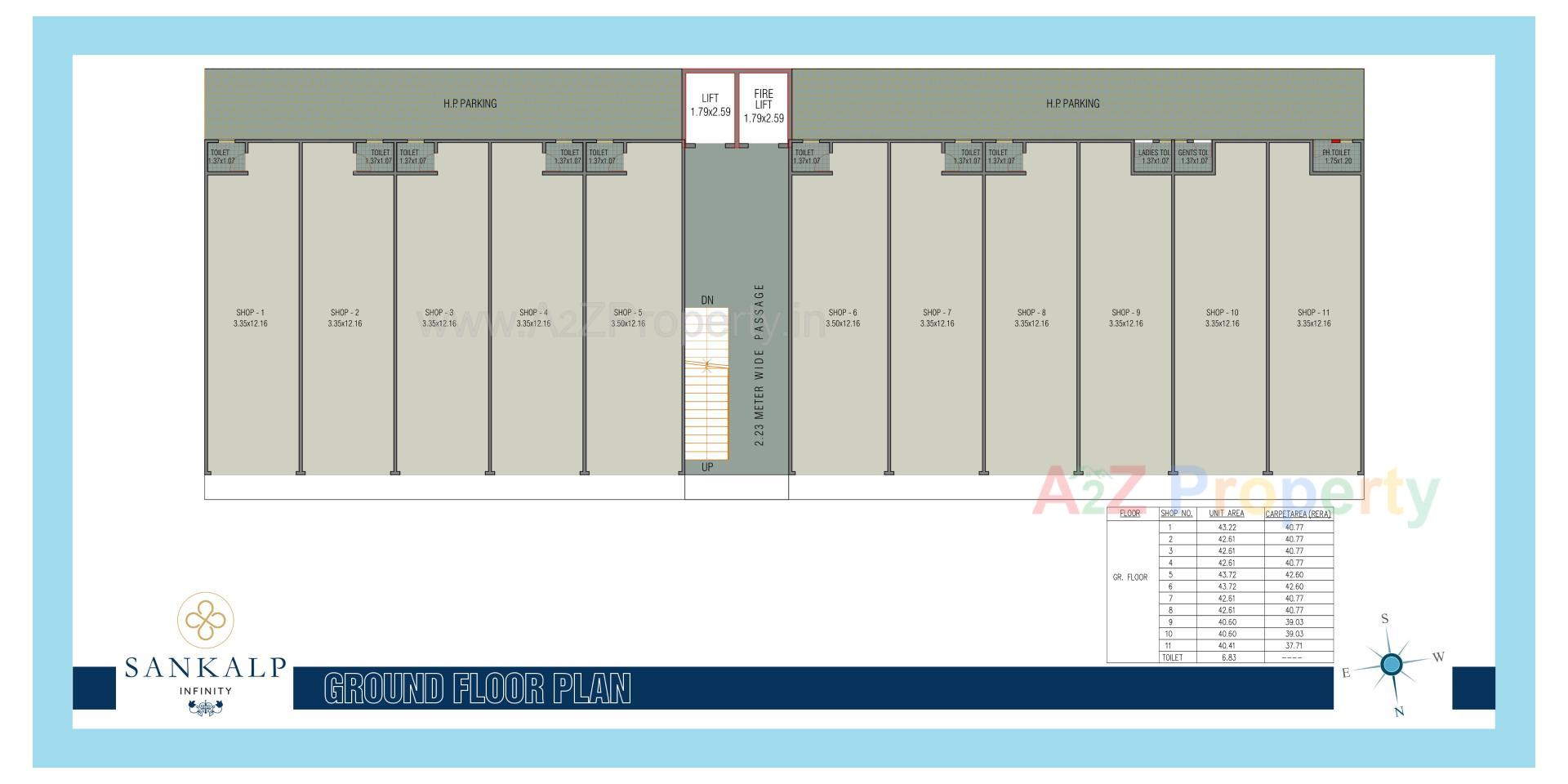 Layout of real estate project Sankalp Infinity located at Chiloda, Gandhinagar, Gujarat