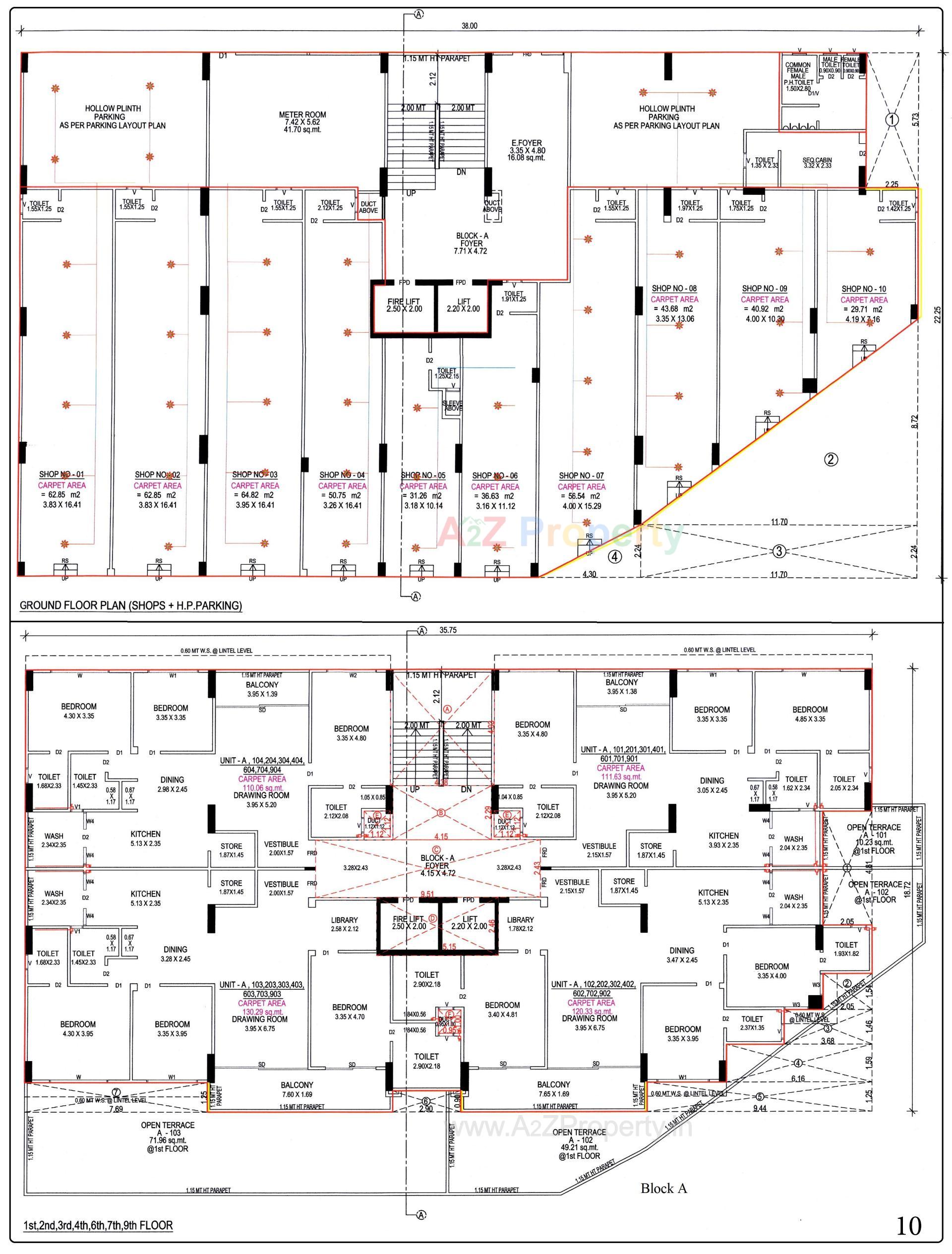 Layout of real estate project Sankalp Parkview located at Koteshwar, Gandhinagar, Gujarat