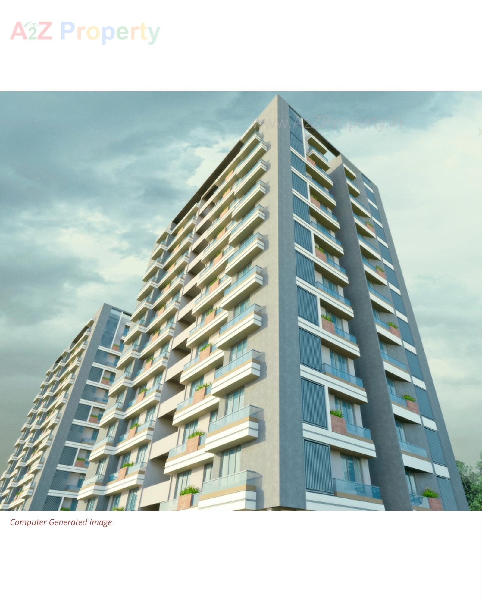 3D Elevation of real estate project Sankalp Riverview located at Ahmedabad, Gandhinagar, Gujarat