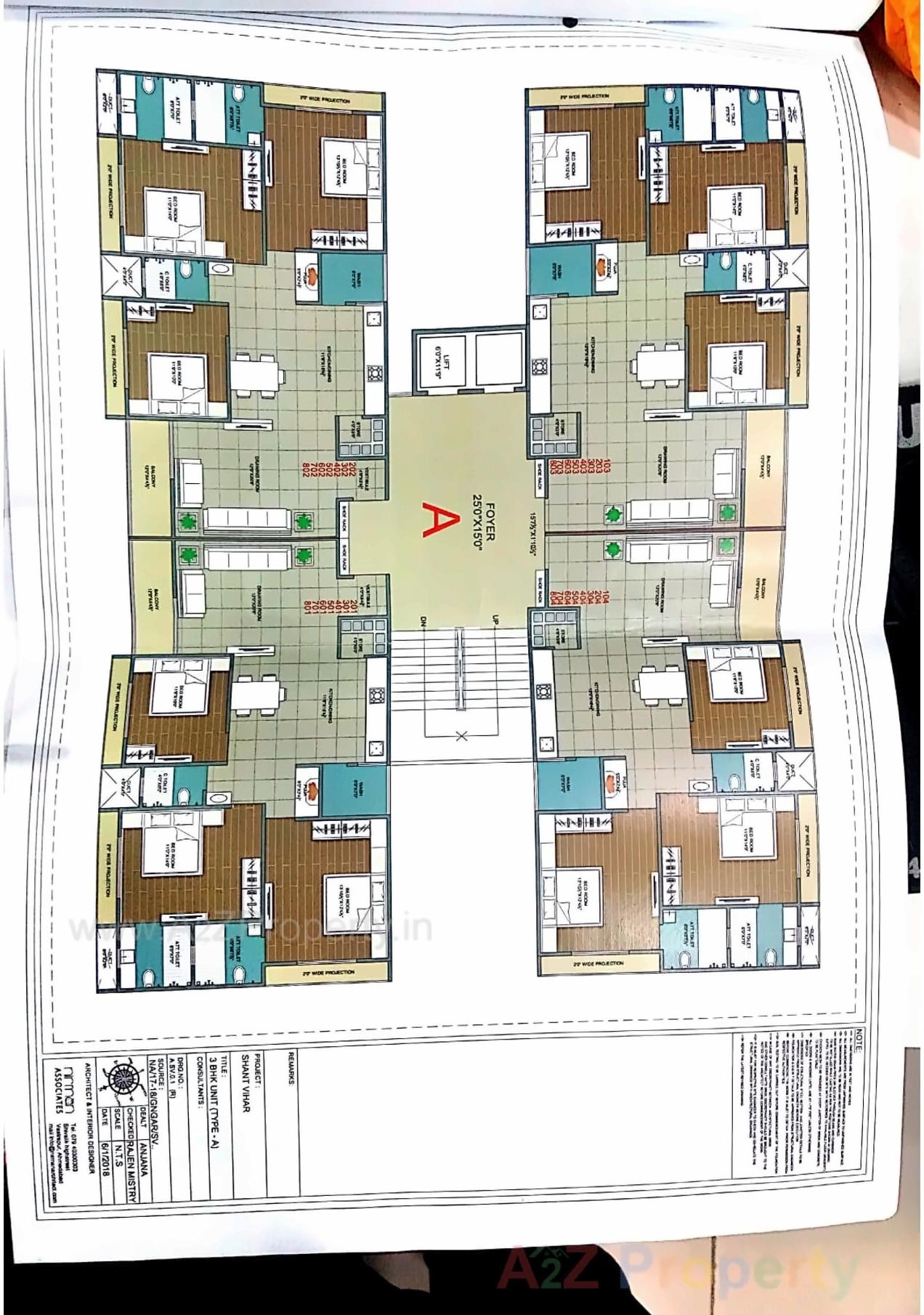 Layout of real estate project Sant Vihar located at Koba, Gandhinagar, Gujarat