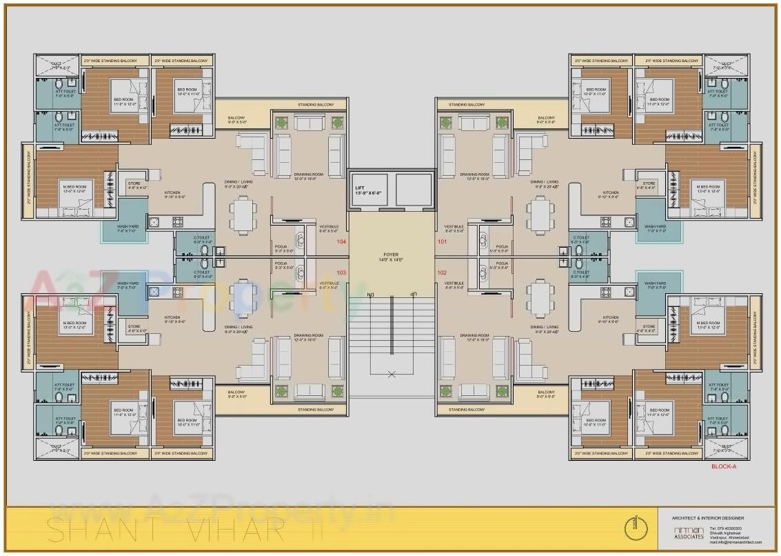 Layout of real estate project Santvihar located at Koba, Gandhinagar, Gujarat