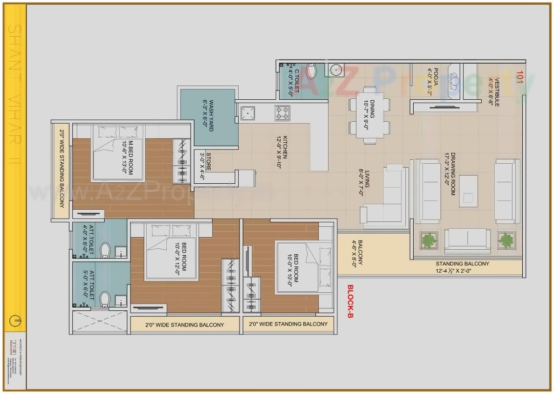 Layout of real estate project Santvihar located at Koba, Gandhinagar, Gujarat