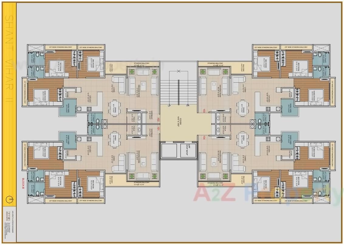 Layout of real estate project Santvihar located at Koba, Gandhinagar, Gujarat