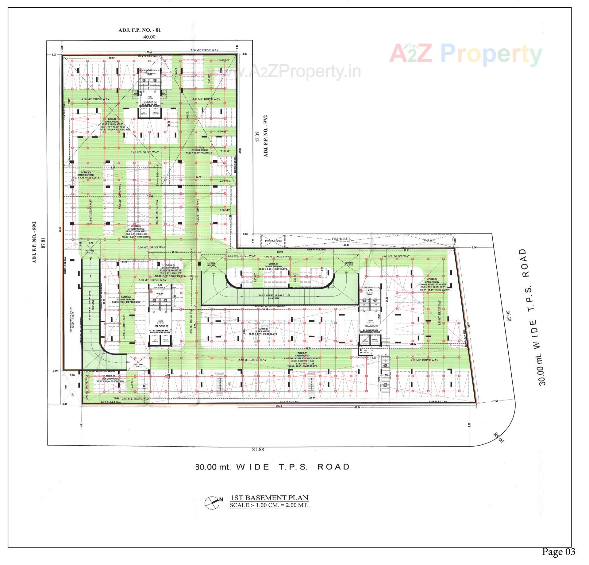 Layout of real estate project Santvihar located at Koba, Gandhinagar, Gujarat