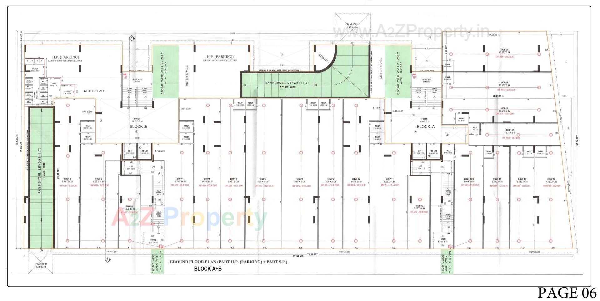 Layout of real estate project Santvihar located at Koba, Gandhinagar, Gujarat