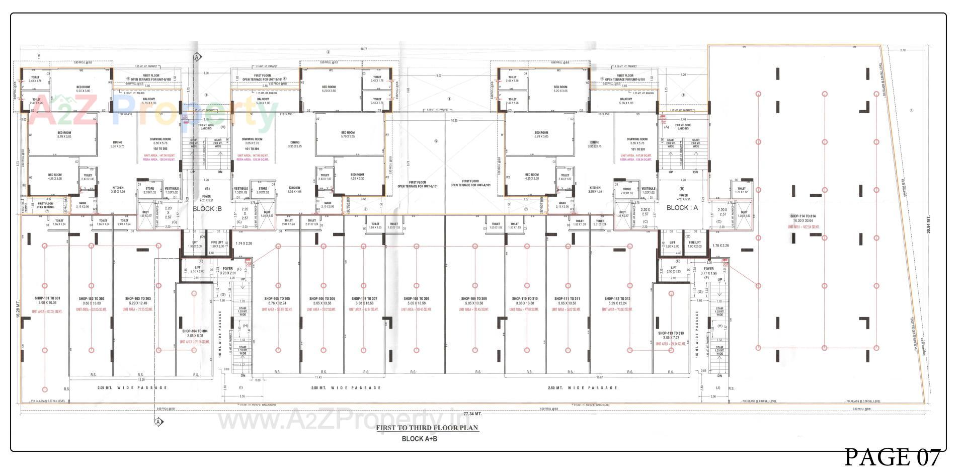 Layout of real estate project Santvihar located at Koba, Gandhinagar, Gujarat