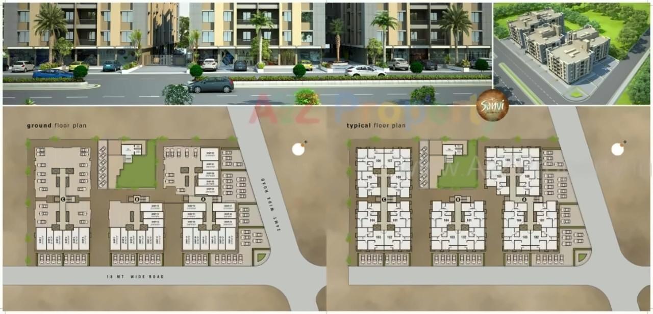 Layout of real estate project Sanvi Residency located at Dehgam, Gandhinagar, Gujarat
