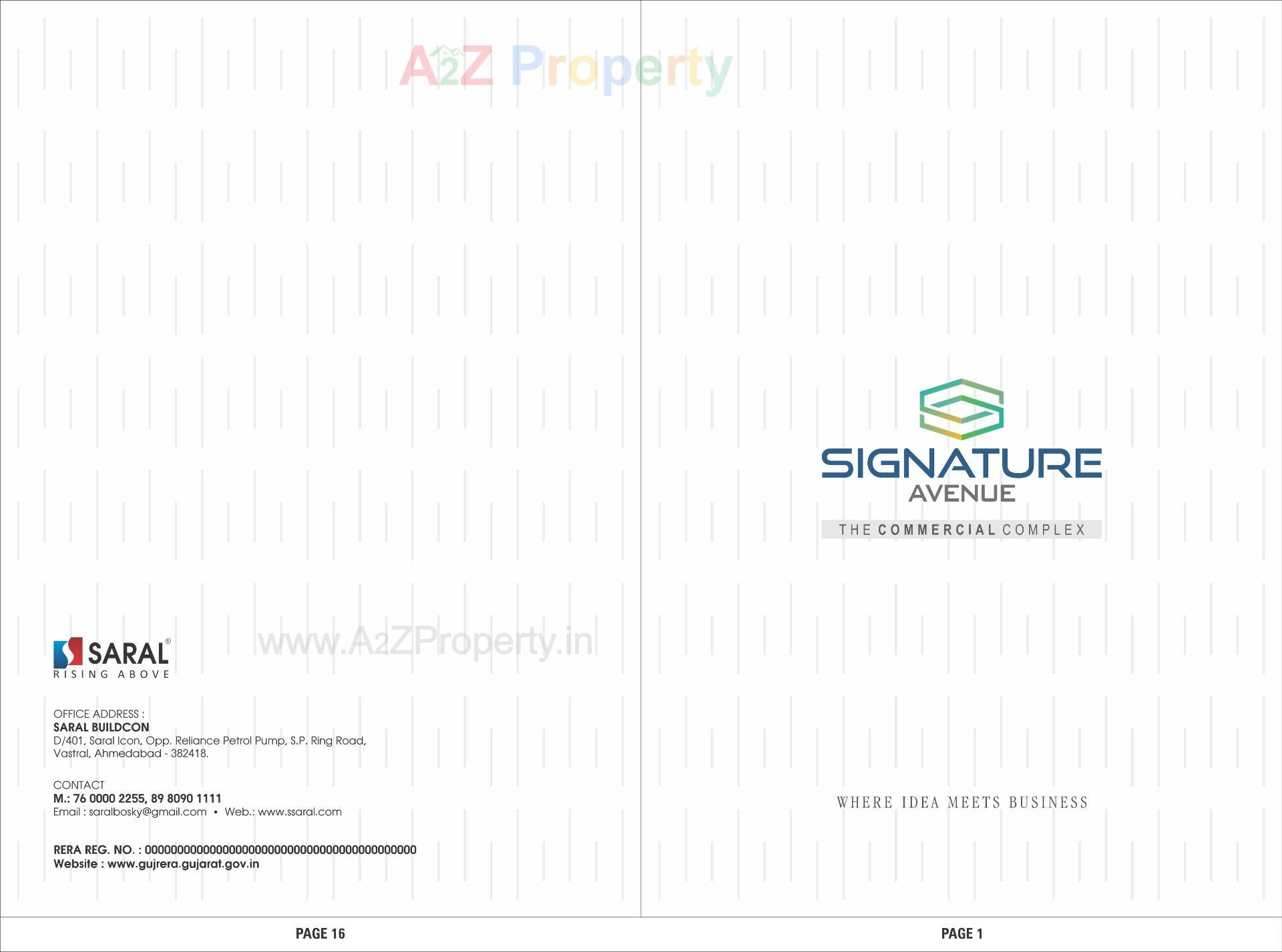  of real estate project Saral Arise Signature Avenue located at Pethapur, Gandhinagar, Gujarat
