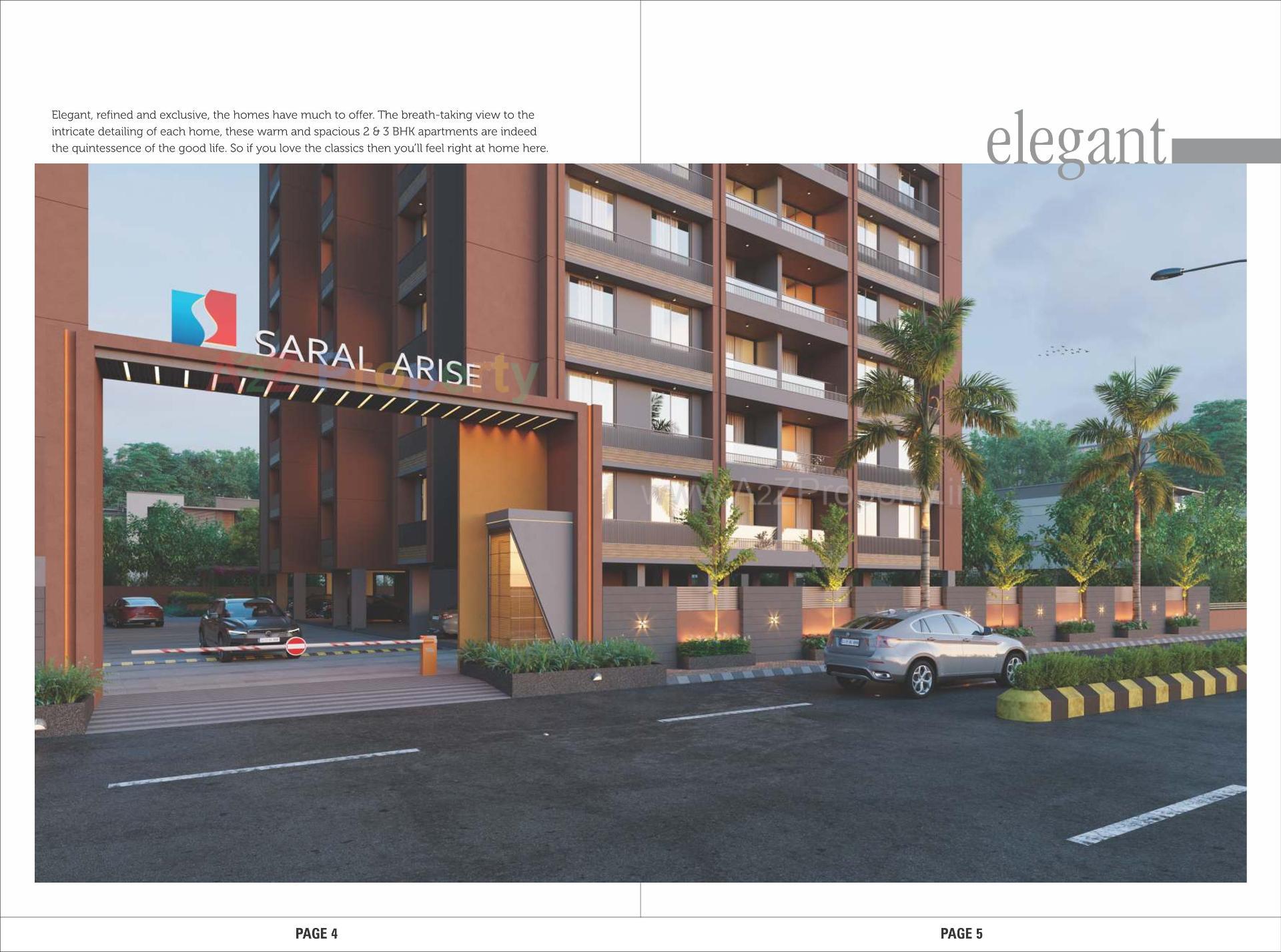 3D Elevation of real estate project Saral Arise Signature Avenue located at Pethapur, Gandhinagar, Gujarat
