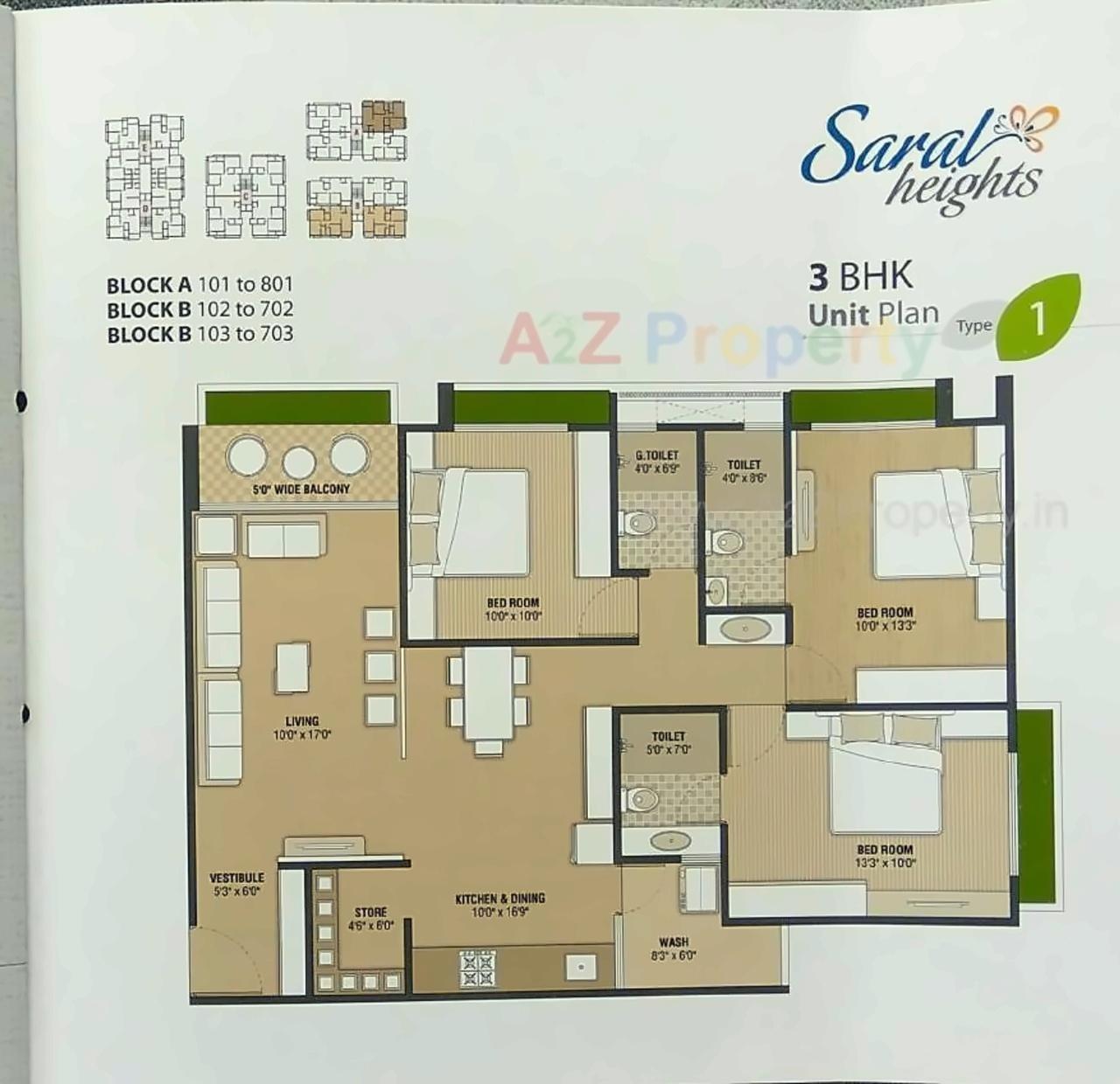 Layout of real estate project Saral Heights located at Kudasan, Gandhinagar, Gujarat